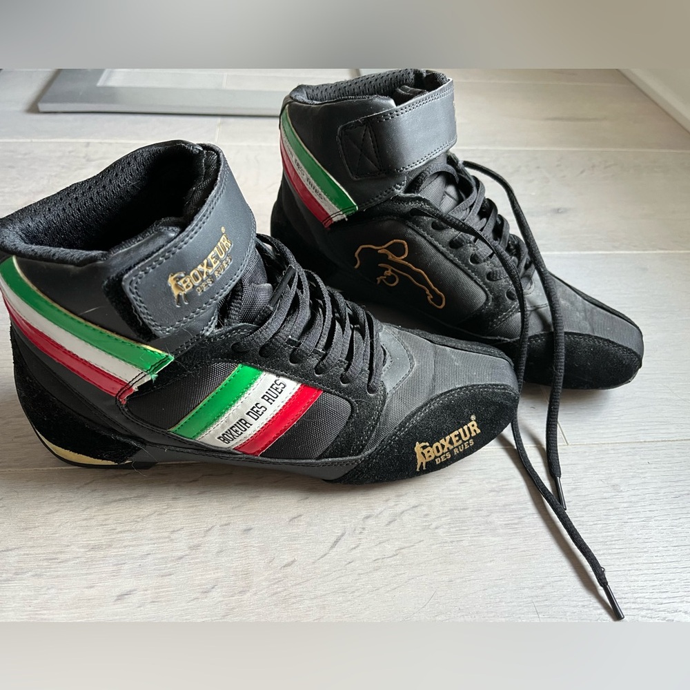 PRE-OWNED 2014 Nostalgic BOXEUR DES RUES Exclusive Italy High-Top Sneakers | 8.5